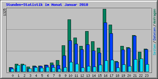 Stunden-Statistik im Monat Januar 2010