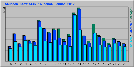 Stunden-Statistik im Monat Januar 2017