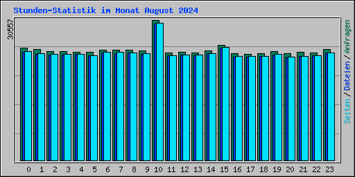 Stunden-Statistik im Monat August 2024