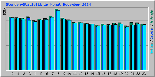 Stunden-Statistik im Monat November 2024