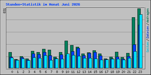 Stunden-Statistik im Monat Juni 2026