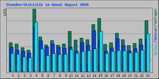 Stunden-Statistik im Monat August 2026
